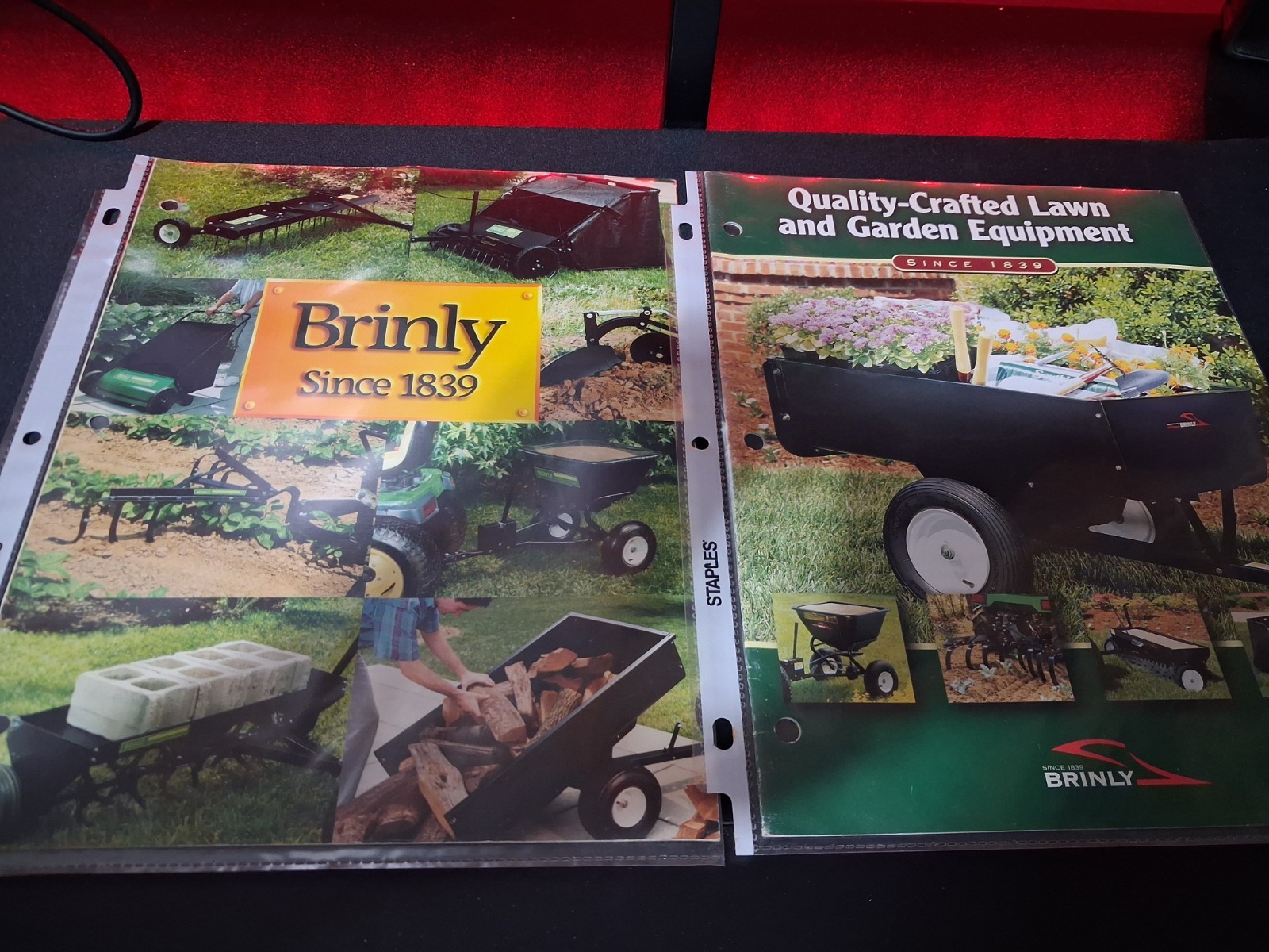 VINTAGE BRINLY GARDEN IMPLMENT BROCHURES