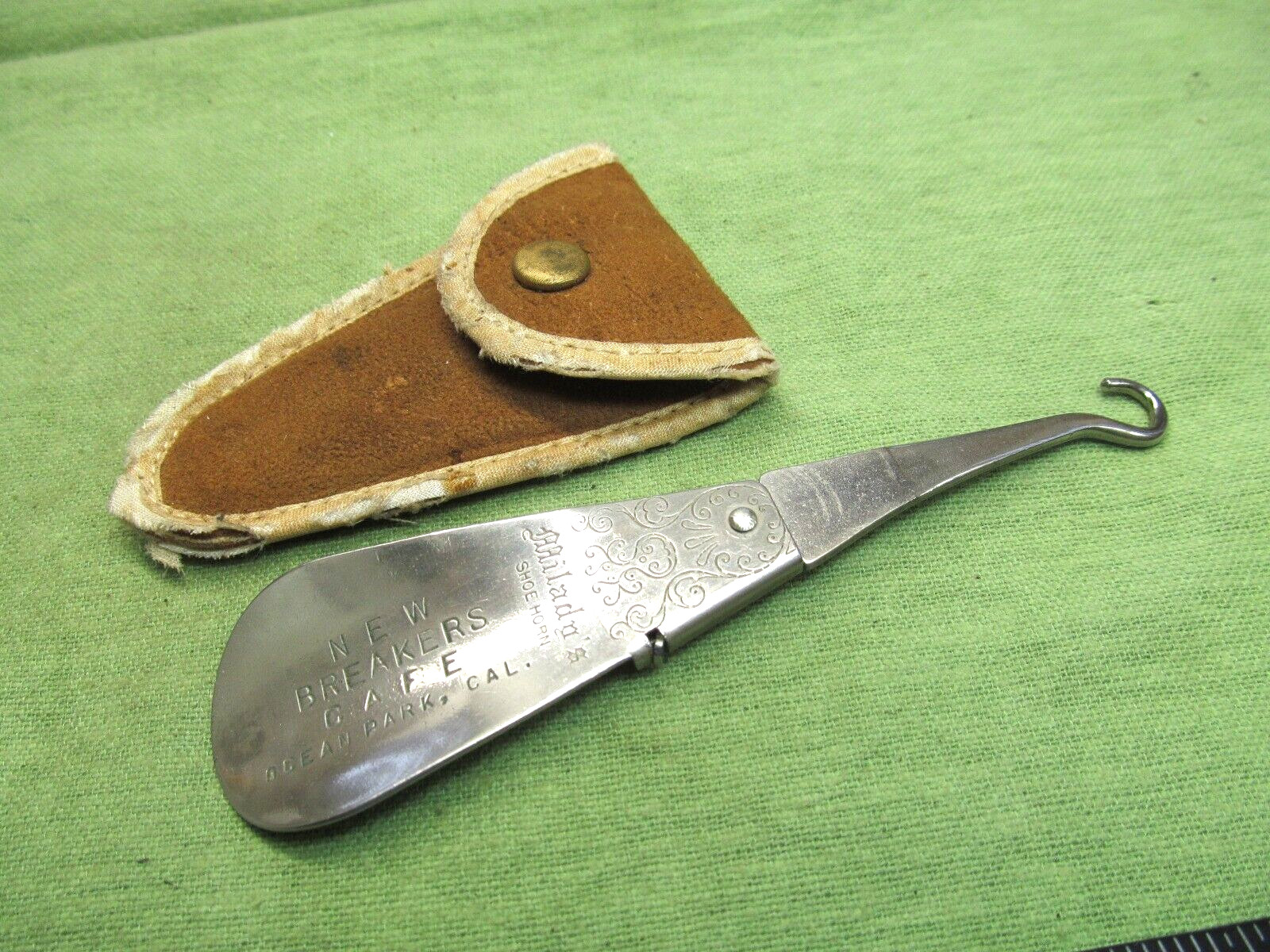 Antique Milady\'s Shoe Horn - New Breakers Cafe, Ocean Park, Cal - Santa Monica