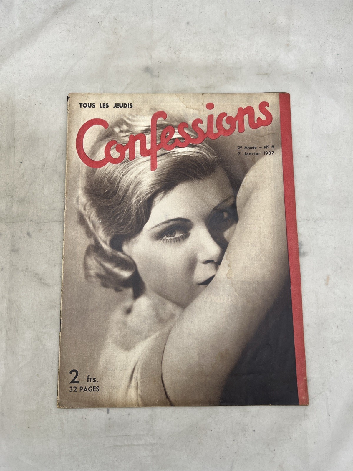 WW2 French Confessions Magazine January 1937 (AA796