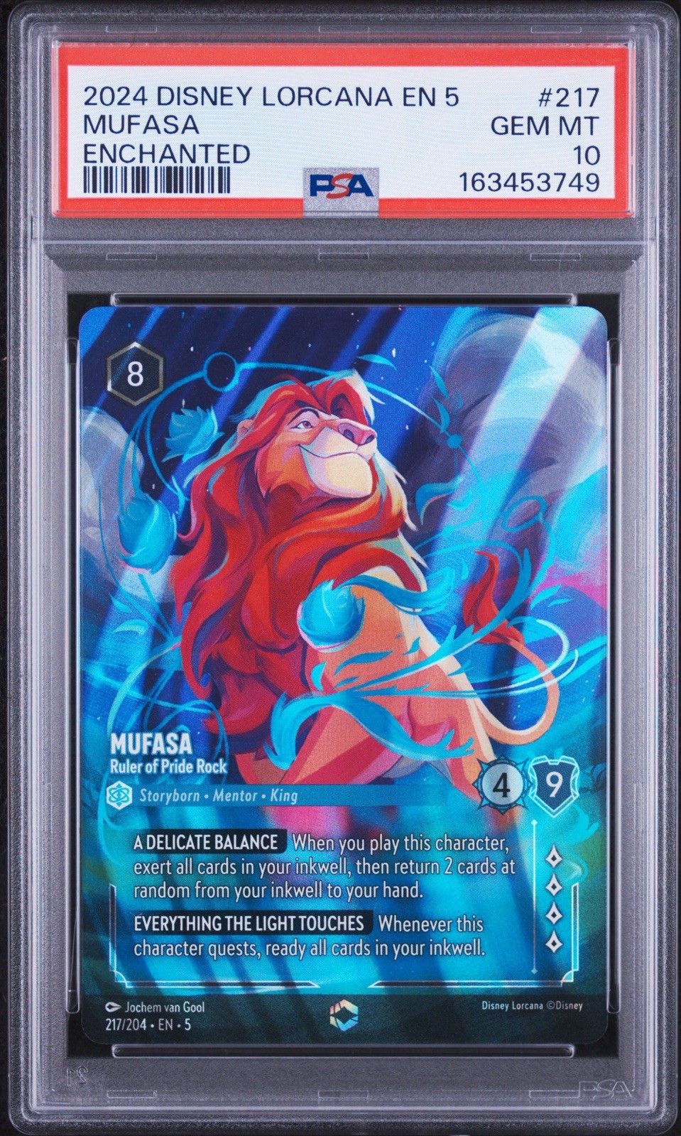 2024 DISNEY LORCANA EN 5 SHIMMERING SKIES MUFASA ENCHANTED PSA 10 🔥