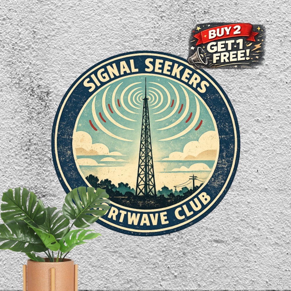 Ham Radio Broadcasting Metal Sign Vintage Shortwave Audio Garage Plaque 8x12
