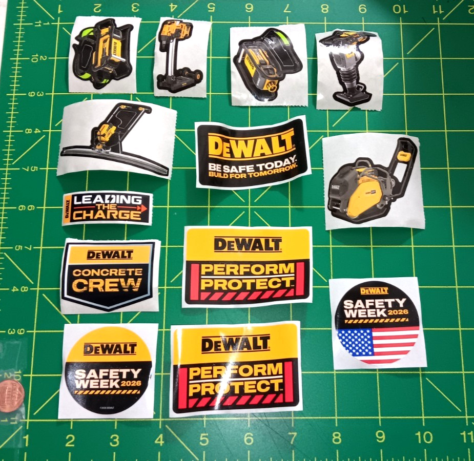 x13- DEWALT TOOL SMALL LOT Sticker Decal RACING ORIGINAL OLD STOCK