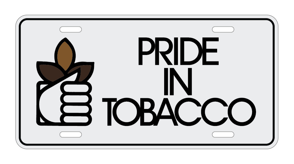 Pride in Tobacco License Plate RJR RJ Reynolds Metal NOS Pride in Tobacco License Plate RJR RJ Reynolds Metal NOS