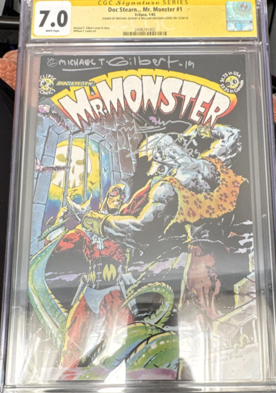 Eclipse Comics Doc Stearn Mr. Monster #1 CGC 7.0 Signed Michael T. Gilbert 1985 Eclipse Comics Doc Stearn Mr. Monster #1 CGC 7.0 Signed Michael T. Gilbert 1985
