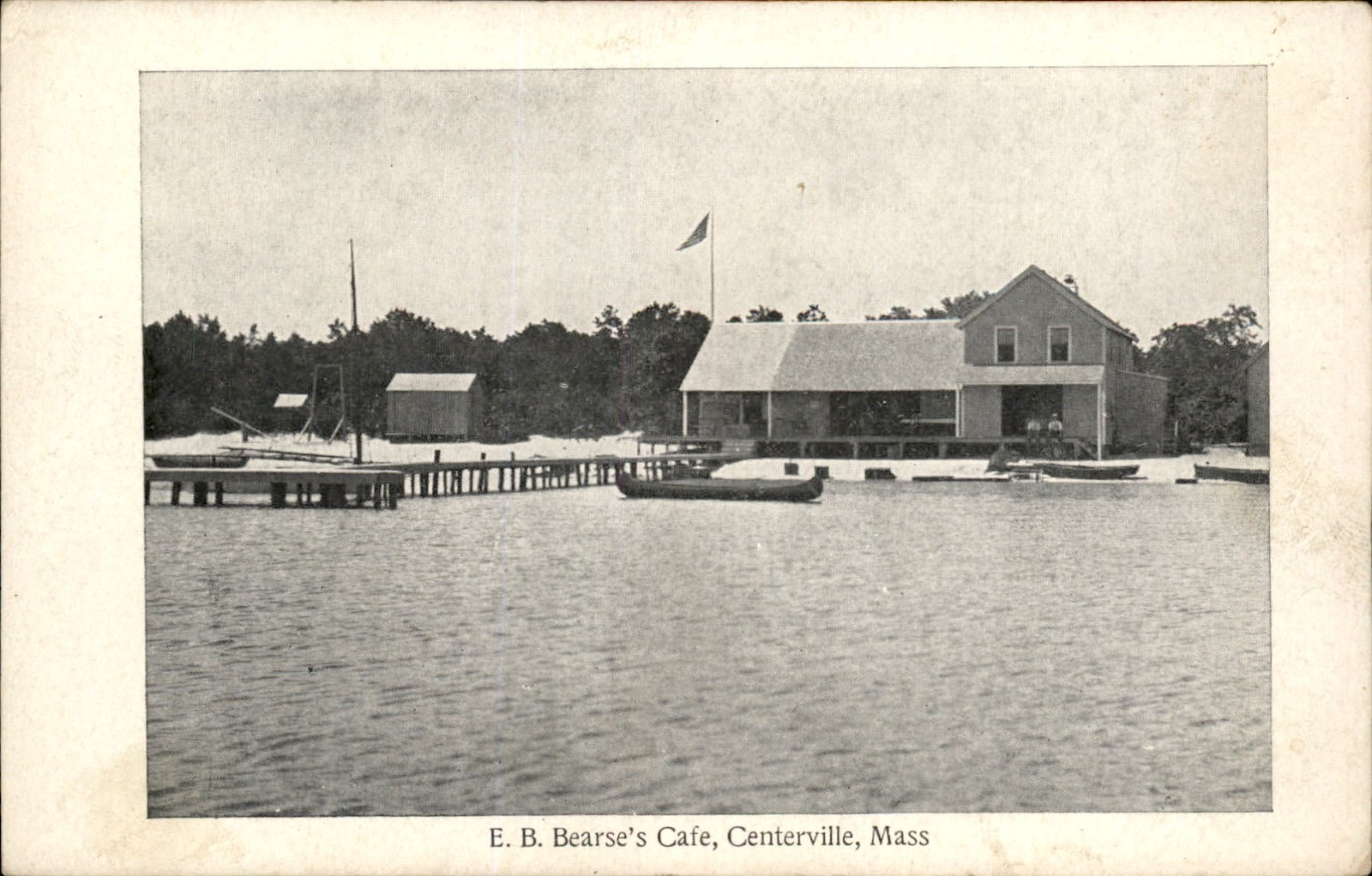 Centerville MA Cafe E. B. Bearse\'s Cafe c1900s-20s Vintage Postcard