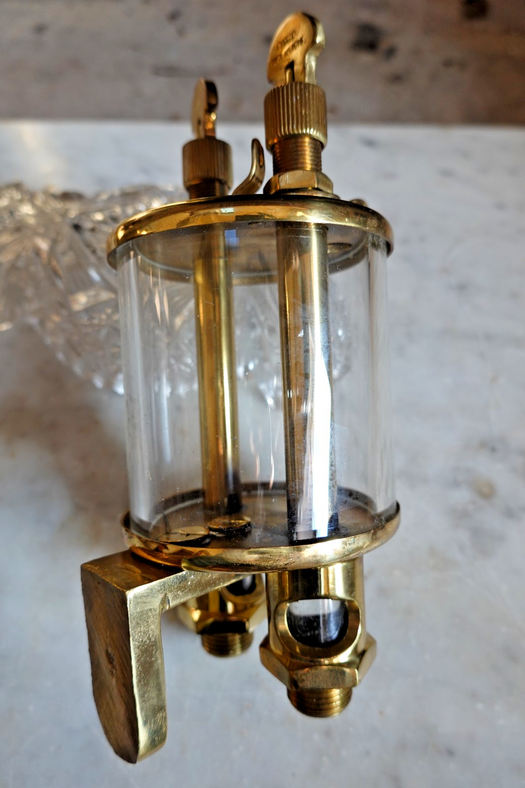 Antique LUNKENHEIMER No. 5 PARAGON DUPLEX SIGHT FEED DRIP OILER LUBRICATOR 1916