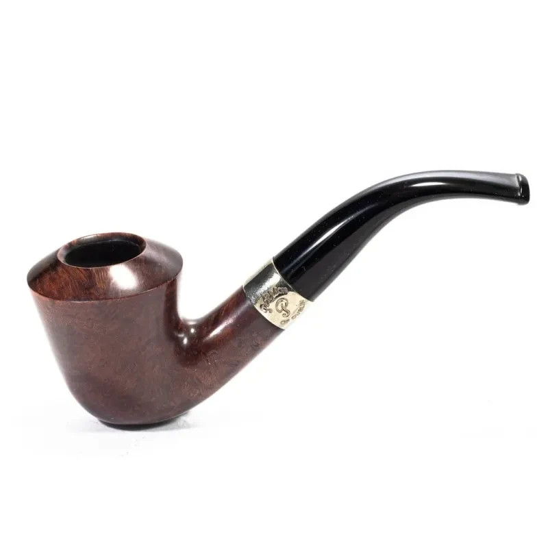 Peterson Aran Smooth Nickel Mounted Pipe B10 Fishtail Peterson Aran Smooth Nickel Mounted Pipe B10 Fishtail