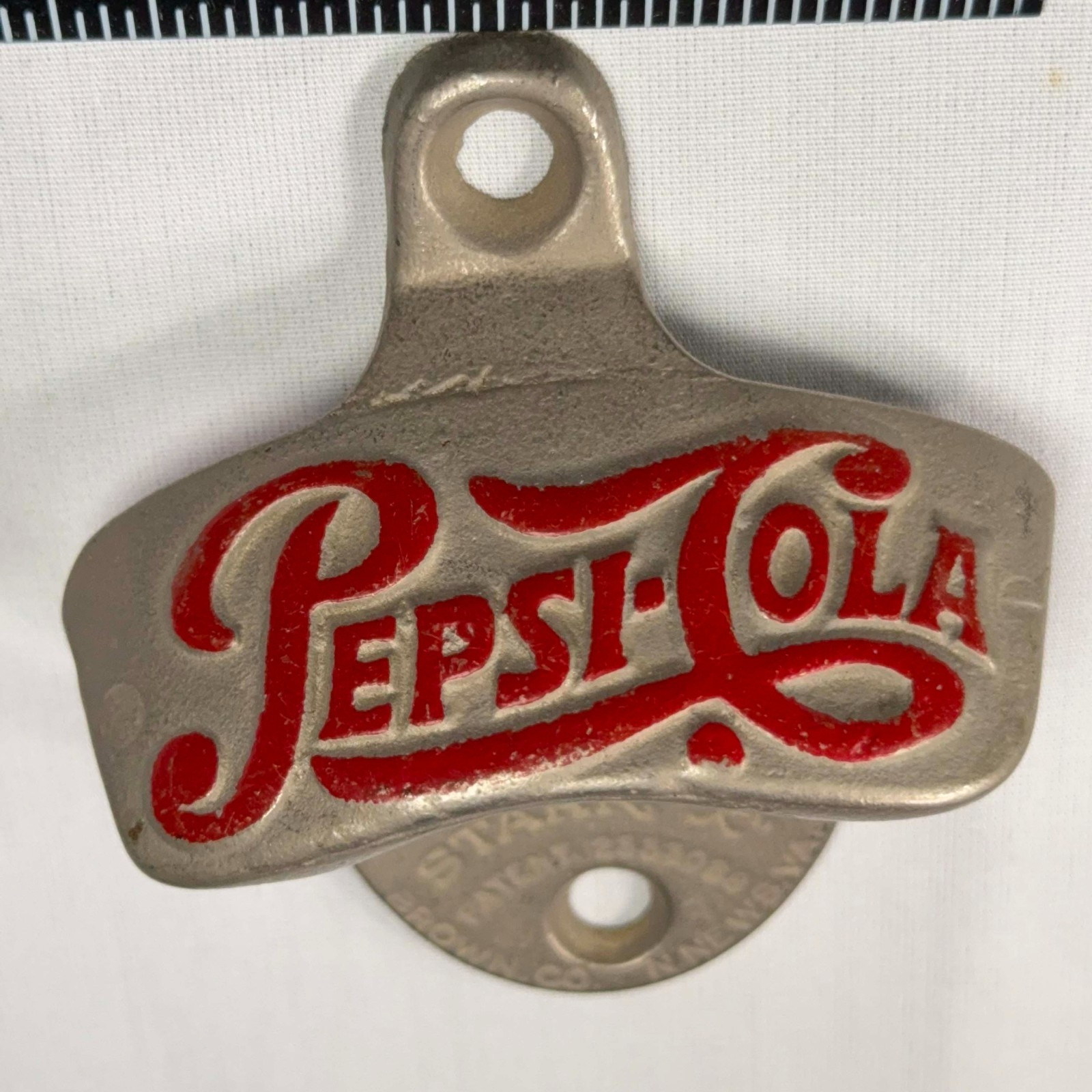 Vintage Pepsi Cola Starr X Wall Mount Bottle Opener 1940s 50s USA Cast Metal