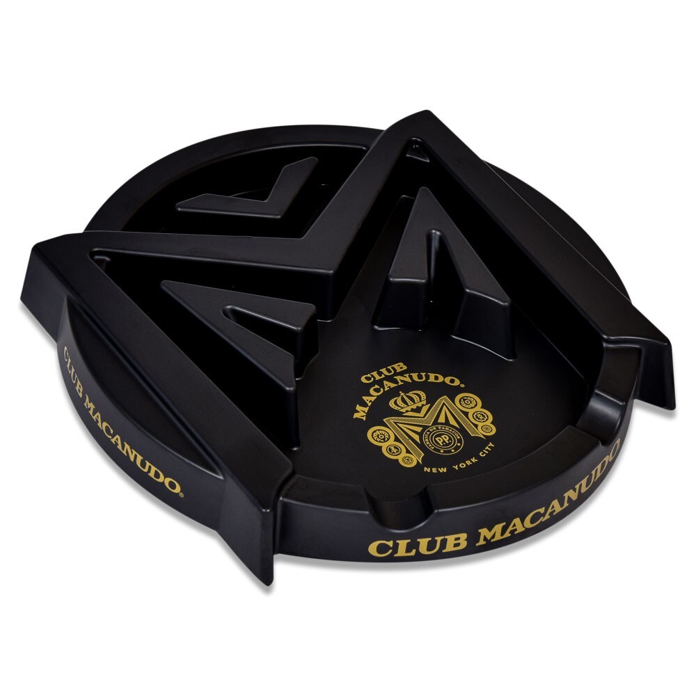 Club Macanudo Round Cigar Ashtray - Black Club Macanudo Round Cigar Ashtray - Black