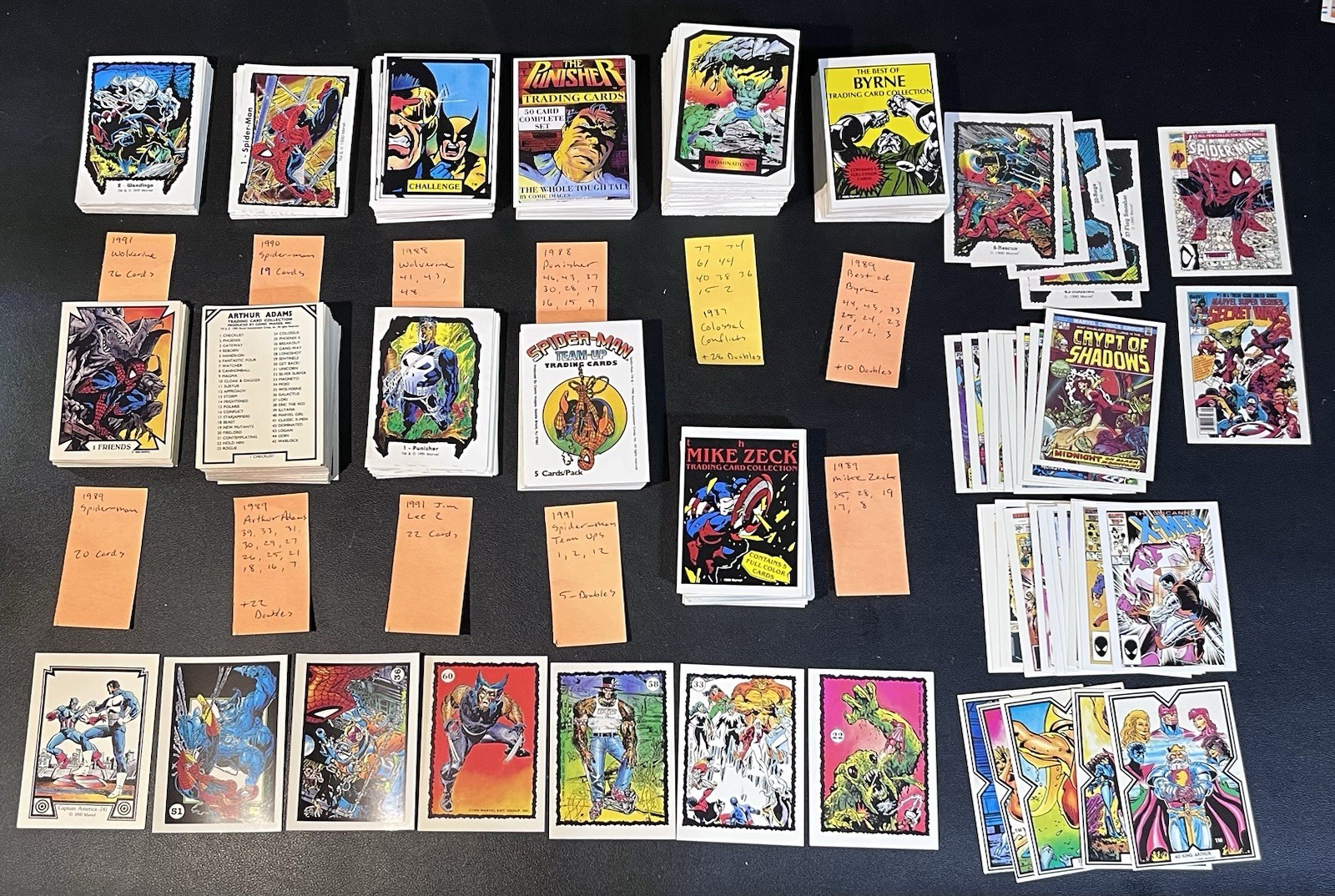 Vintage 1987-1990 Lot Marvel Comics Trading Cards see pics, alot are mint