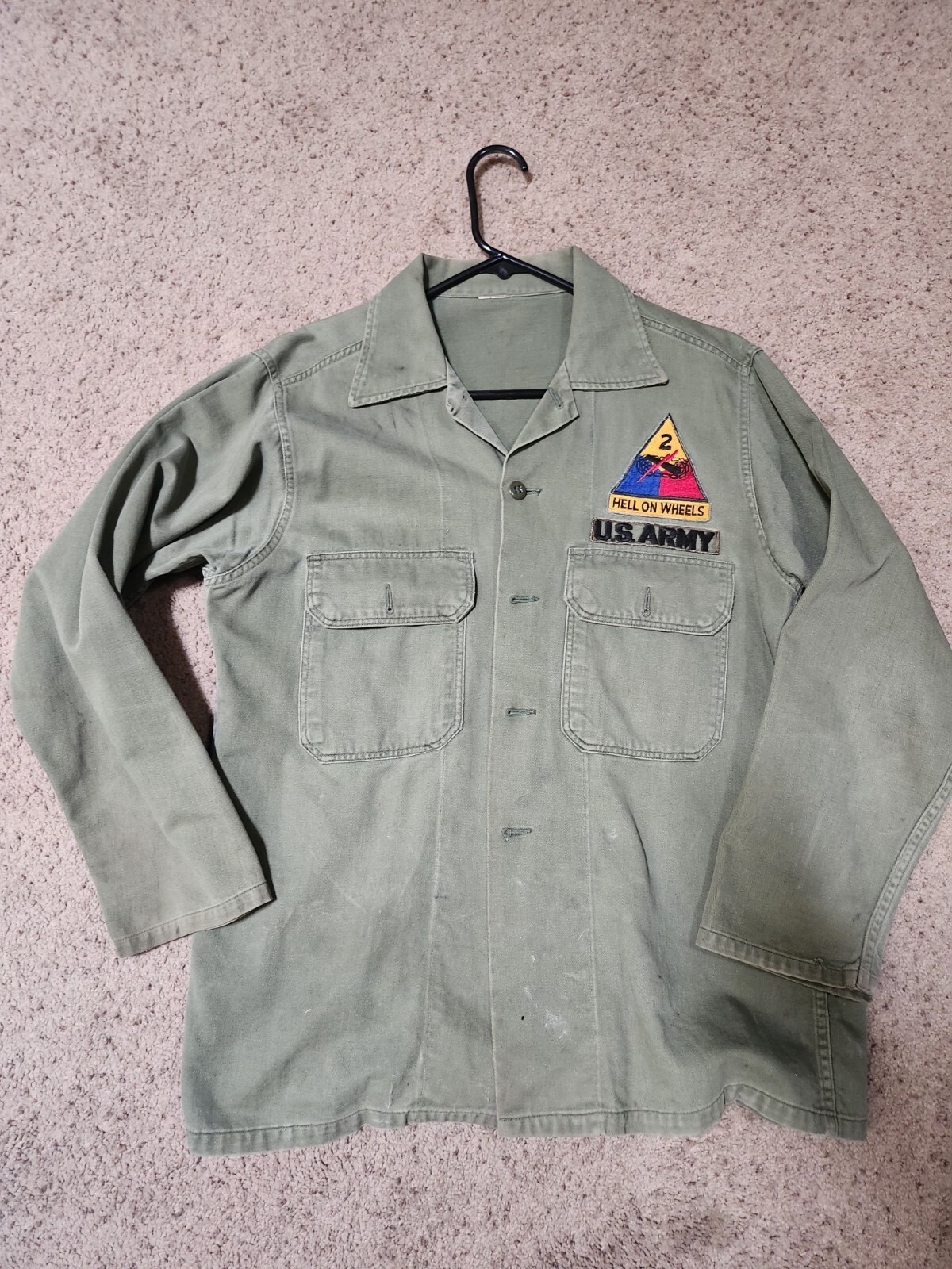 Vintage 1960s US ARMY HELL ON WHEELS JACKET Vintage 1960s US ARMY HELL ON WHEELS JACKET