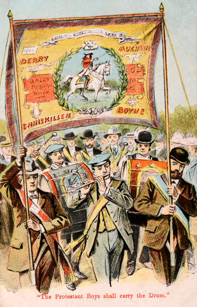 Illustration Featuring A March Of The Protestant Old Photo