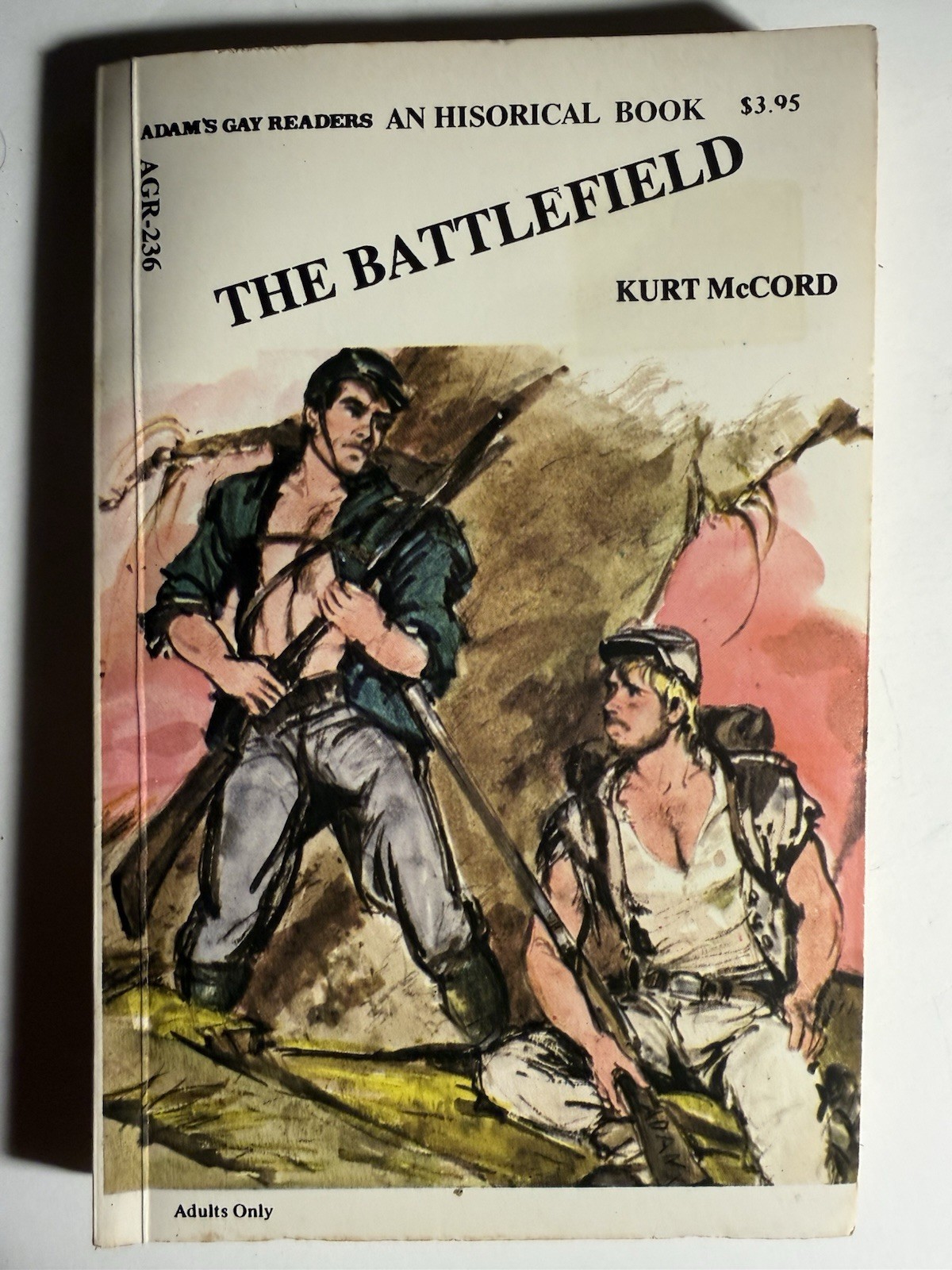 THE BATTLEFIELD- 1988 KURT MCCORD ADAMS GAY READERS- VTG PULP NOVEL GAY INTEREST