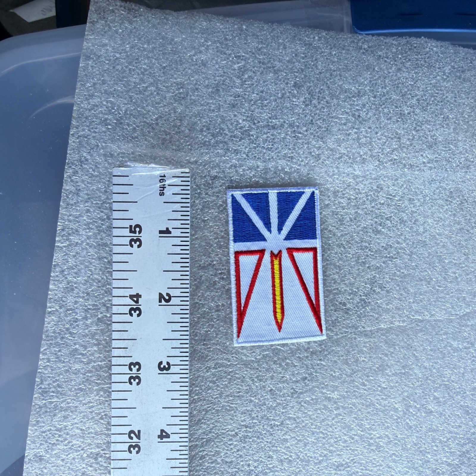 Newfoundland Canada Flag Embroidered Patch Sew Iron On National Emblem