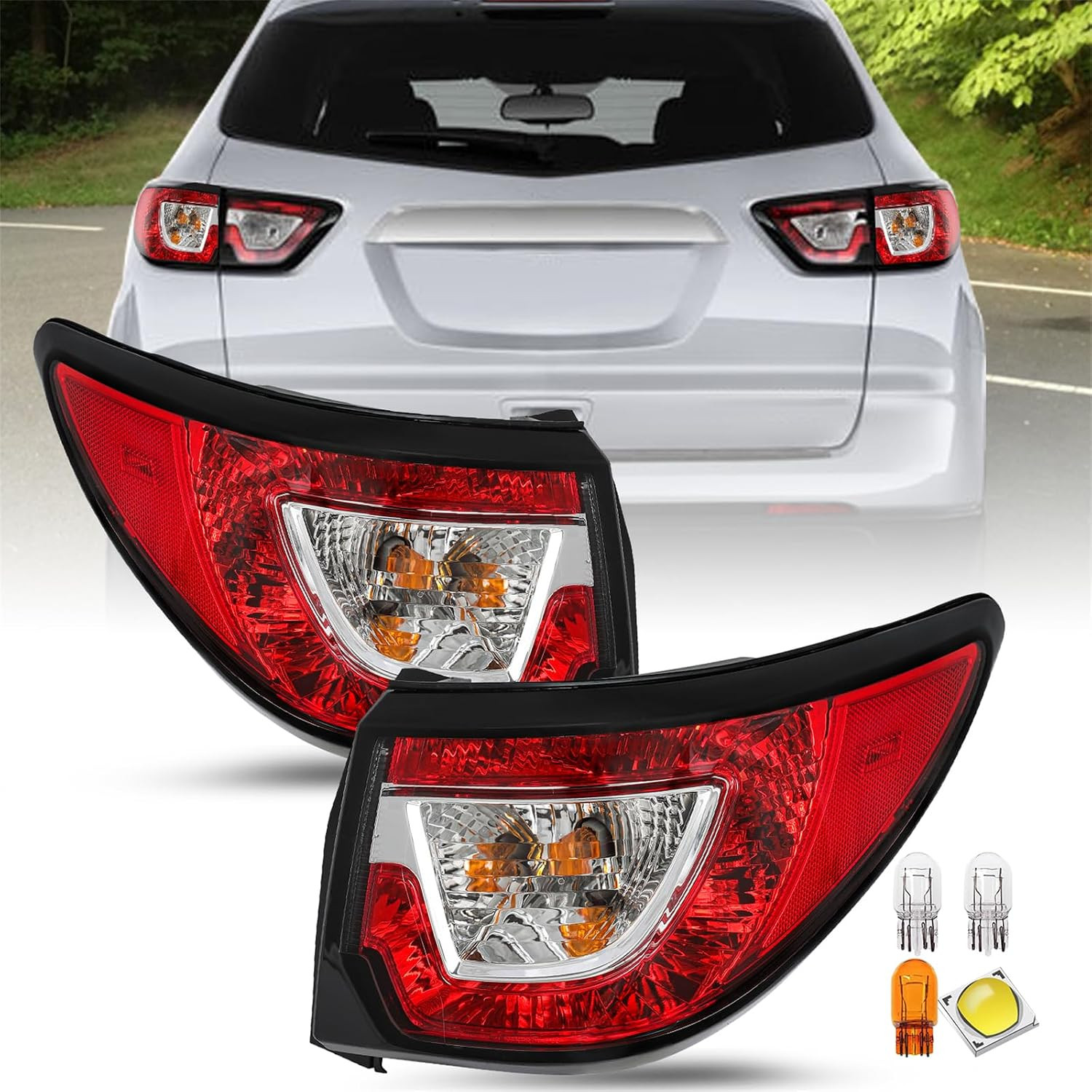 Halogen Tail Light Fits for 2013-2017 Chevy Traverse | Outer Rear Light Tailligh