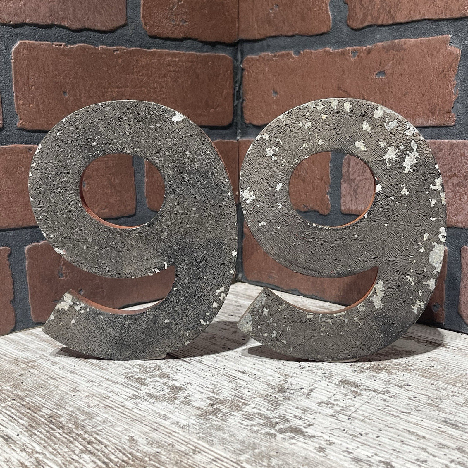 Vintage Wagner 6in “99” Cast Aluminum Movie Theatre Marquee Letters—FAST SHIP Vintage Wagner 6in “99” Cast Aluminum Movie Theatre Marquee Letters—FAST SHIP
