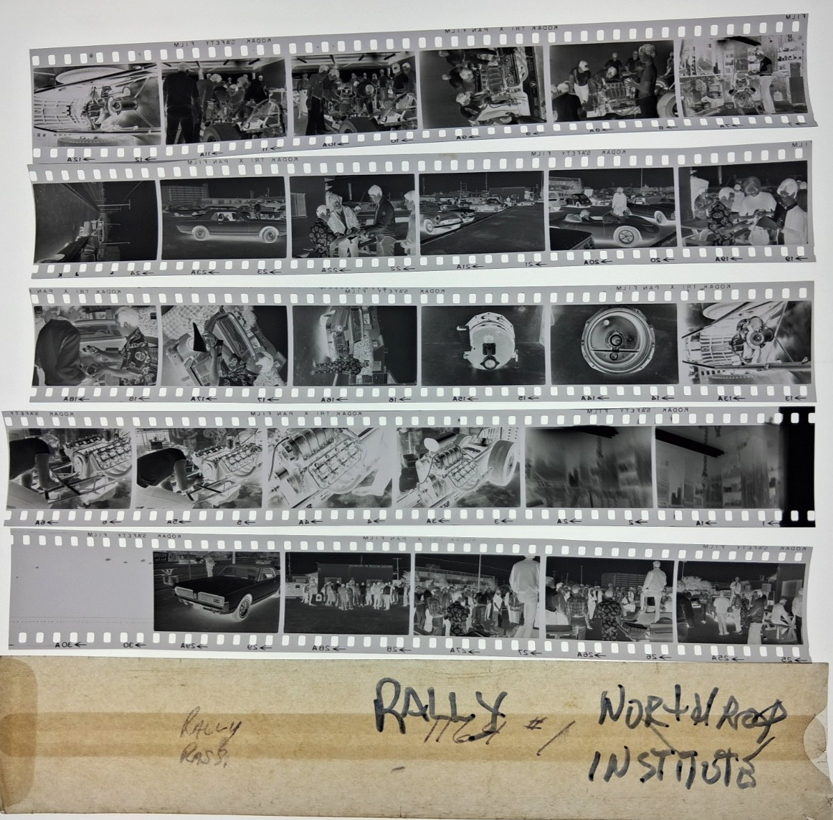 Muscle Car Hot Rod 1970\'s Vintage 35mm Negative Strips Kodak B&W A31-6 Muscle Car Hot Rod 1970\'s Vintage 35mm Negative Strips Kodak B&W A31-6