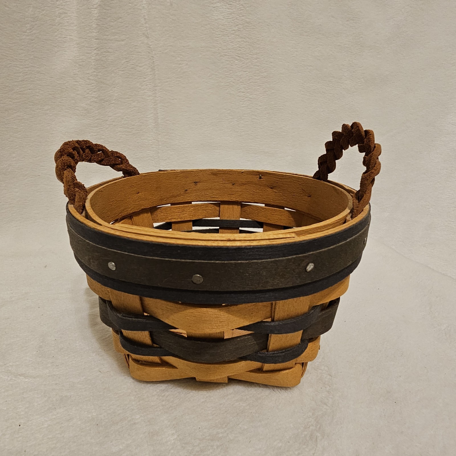 Longaberger 1998 Collector's Club Renewal Basket 5x5x3in With Leather Handles