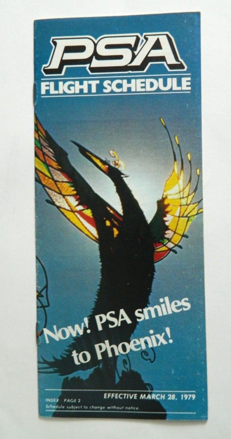 PSA Airlines Flight Schedule  March 28, 1979. T4