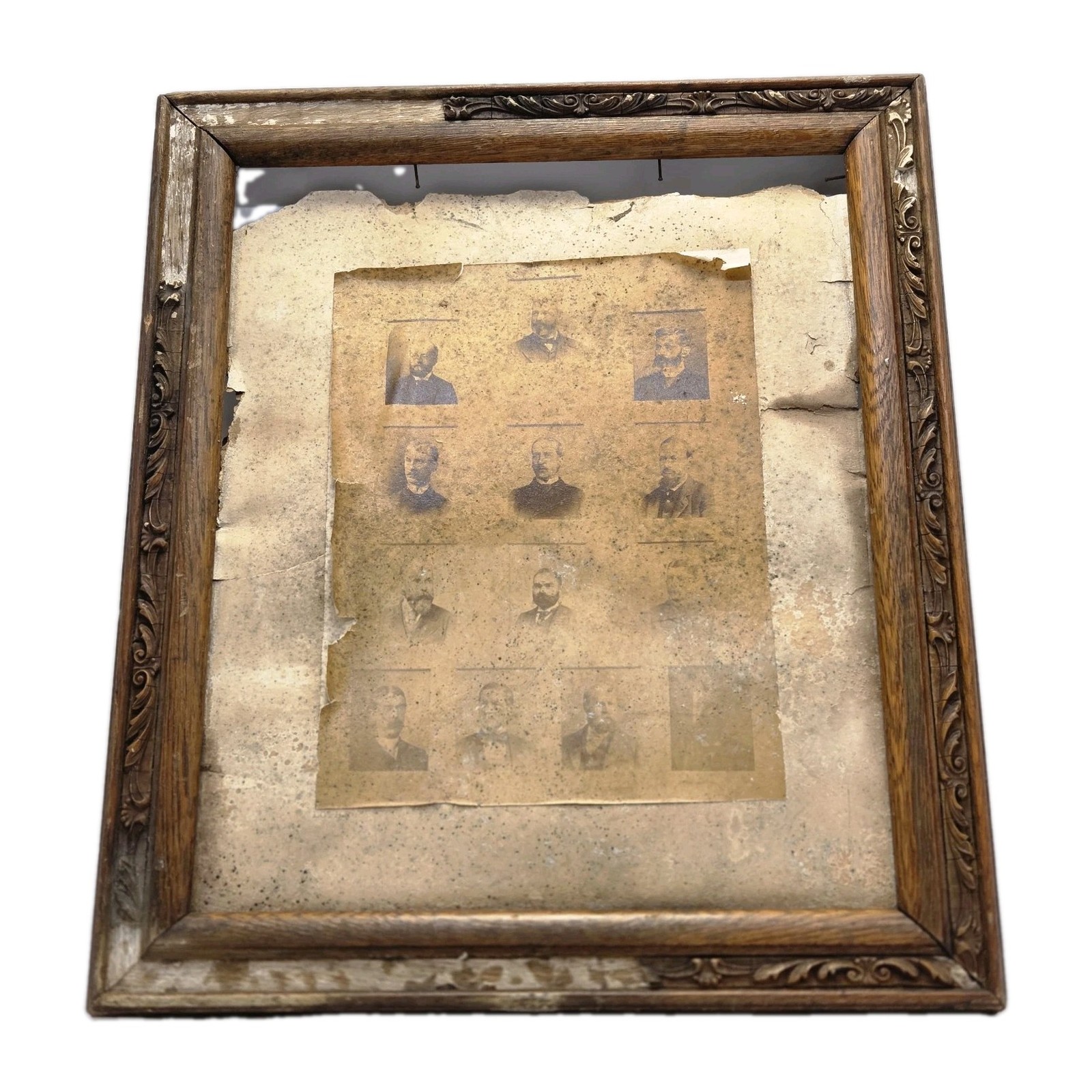 Antique c1892 Lothrop's Philadelphia Composite Portrait Oak Frame Original Artsy