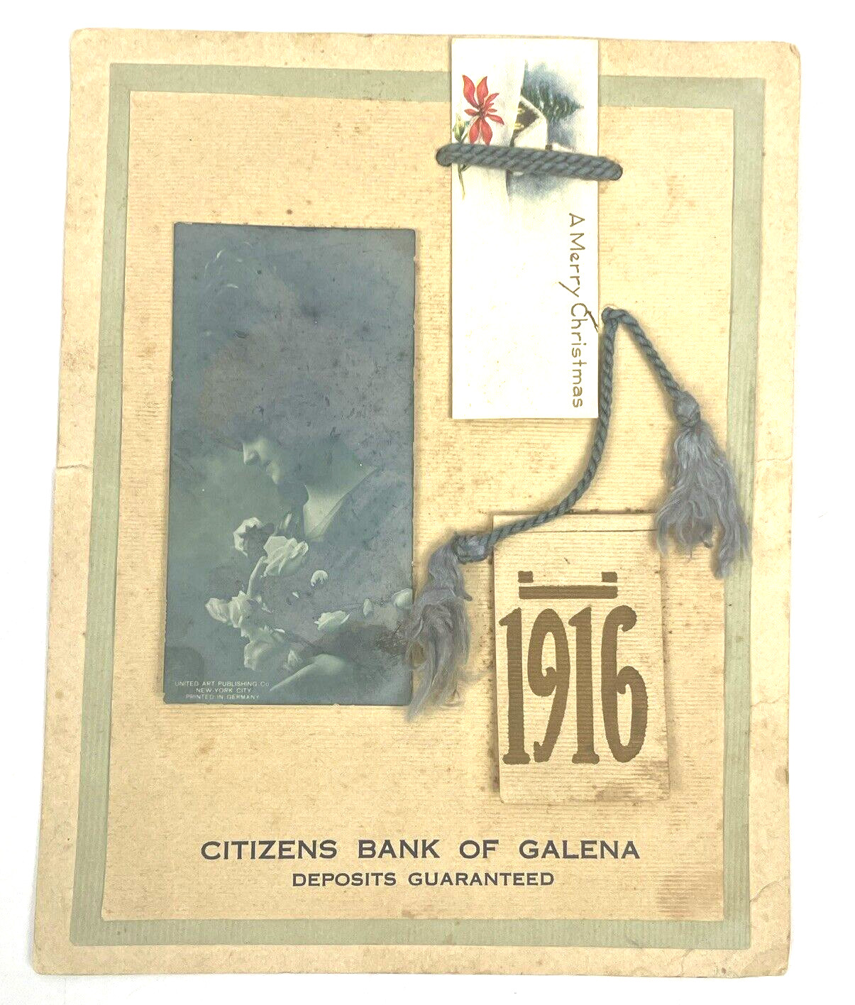 Vintage 1916 Citizens Bank Galena Advertising Calendar Antique Paper Ephemera Vintage 1916 Citizens Bank Galena Advertising Calendar Antique Paper Ephemera