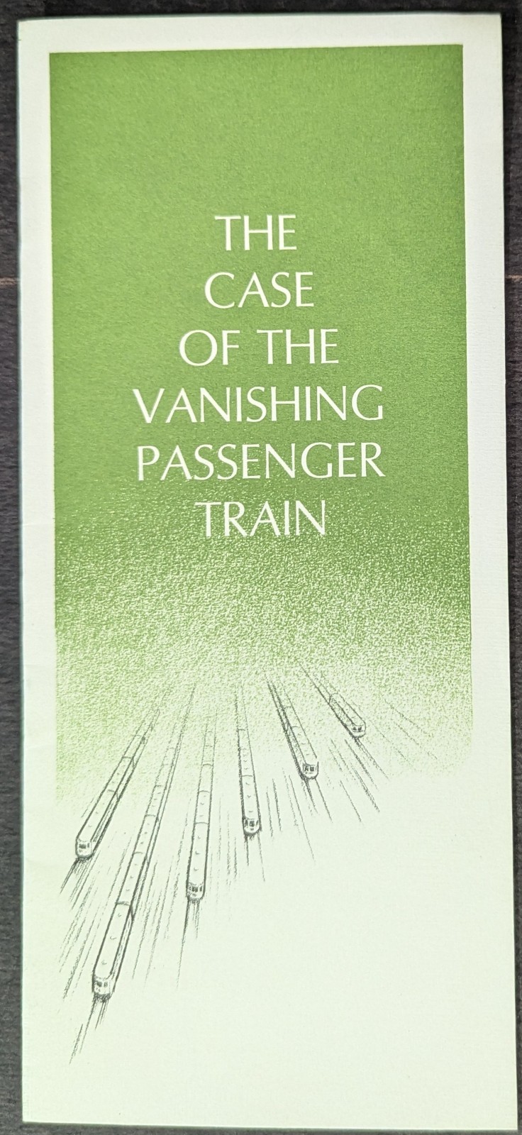 ***VINTAGE 1950\'a THE CASE OF THE VANISHING PASSENGER TRAIN BOOKLET*** ***VINTAGE 1950\'a THE CASE OF THE VANISHING PASSENGER TRAIN BOOKLET***