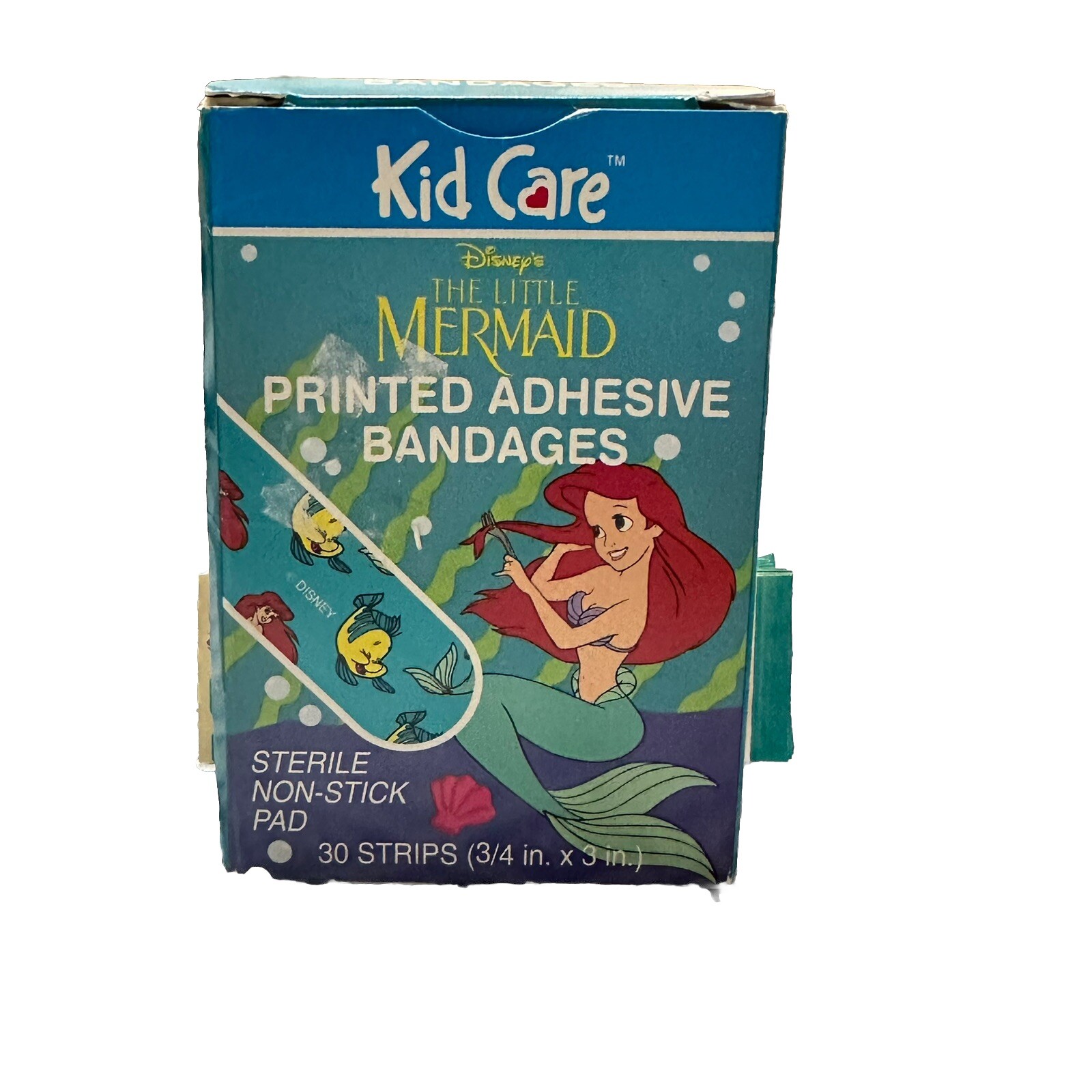 Disneys Little Mermaid Ariel Bandages Kid Care Brand NOS 30 Count Vtg 90s