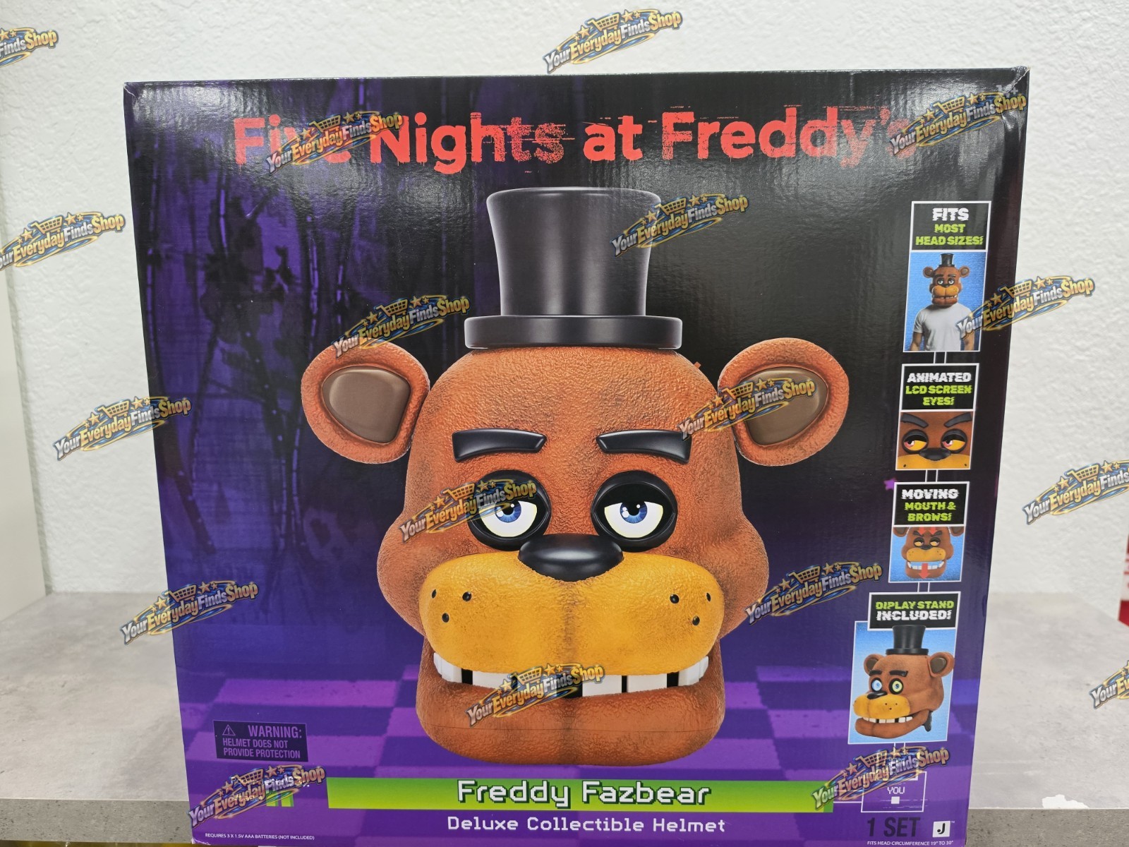RARE FNAF Freddy Fazbear Deluxe Collector Helmet IN HAND NEW READY TO SHIP