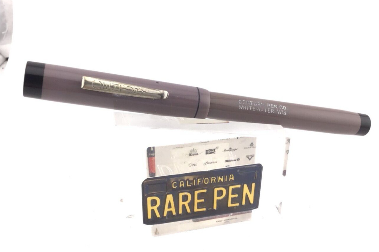 Vintage Scarce CENTURY 200 Fountain Pen GRAY 14K Medium  Nib restored
