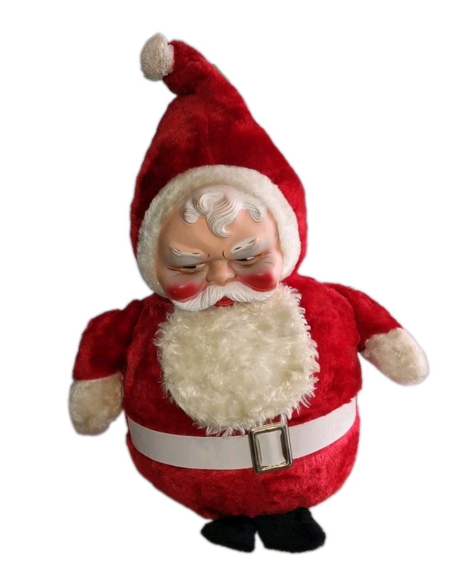 Vintage 1950's Bijou Roly Poly Santa Claus Rubber Face 20 Vintage 1950's Bijou Roly Poly Santa Claus Rubber Face 20