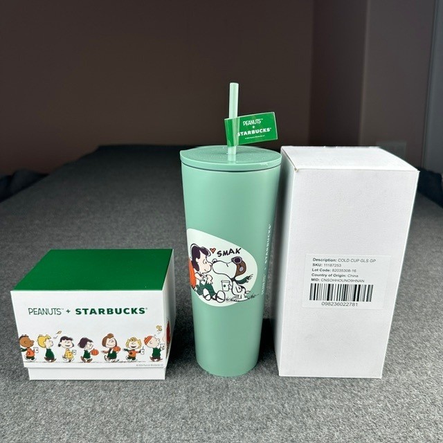 Starbucks Peanuts Snoopy 3 Piece Bundle Cold Cup Glass Mug Woodstock NEW Starbucks Peanuts Snoopy 3 Piece Bundle Cold Cup Glass Mug Woodstock NEW
