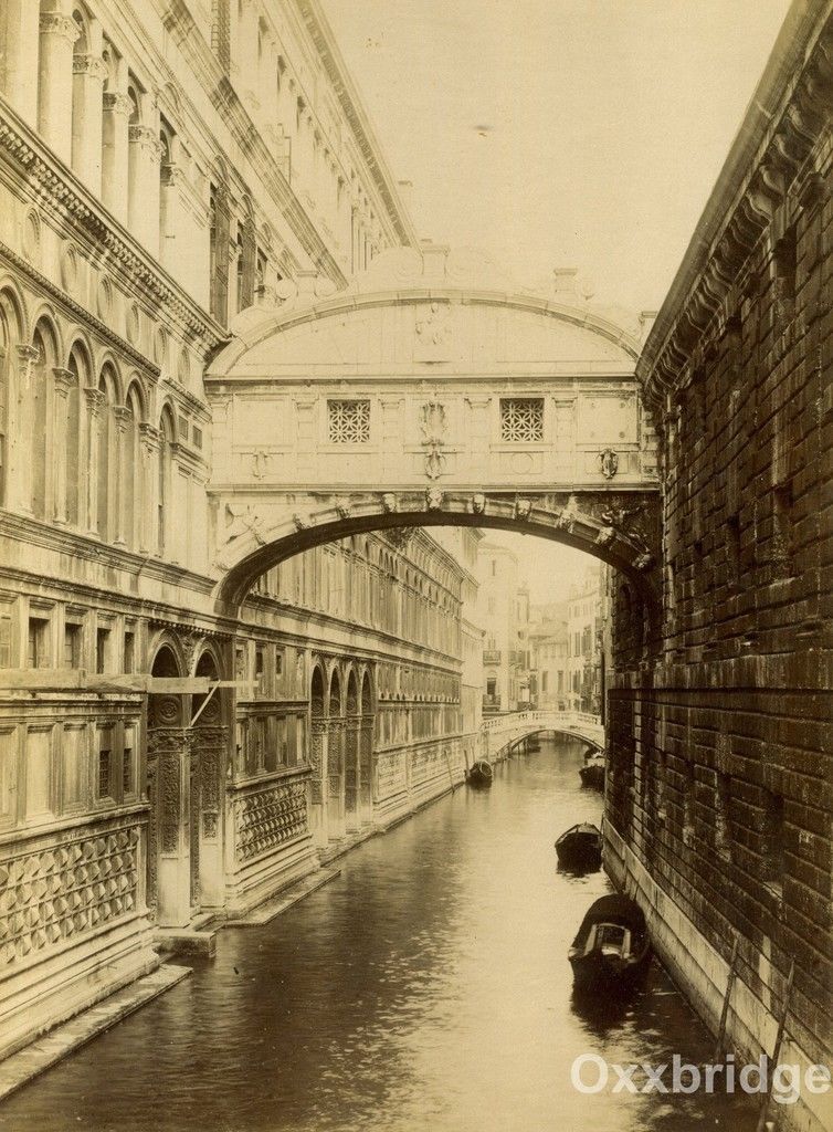 Venice Italy 1880 Photo Canal Bridge Of Sighs Gondola Vintage Venice Italy 1880 Photo Canal Bridge Of Sighs Gondola Vintage