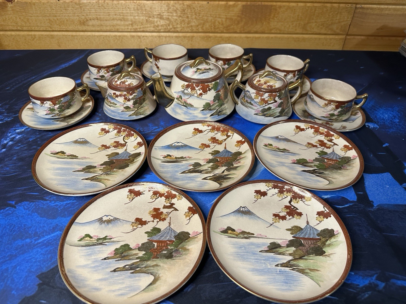 Twenty (20) Piece Set -1920’s Japanese Satsuma Tea Set Beautiful Antique Twenty (20) Piece Set -1920’s Japanese Satsuma Tea Set Beautiful Antique