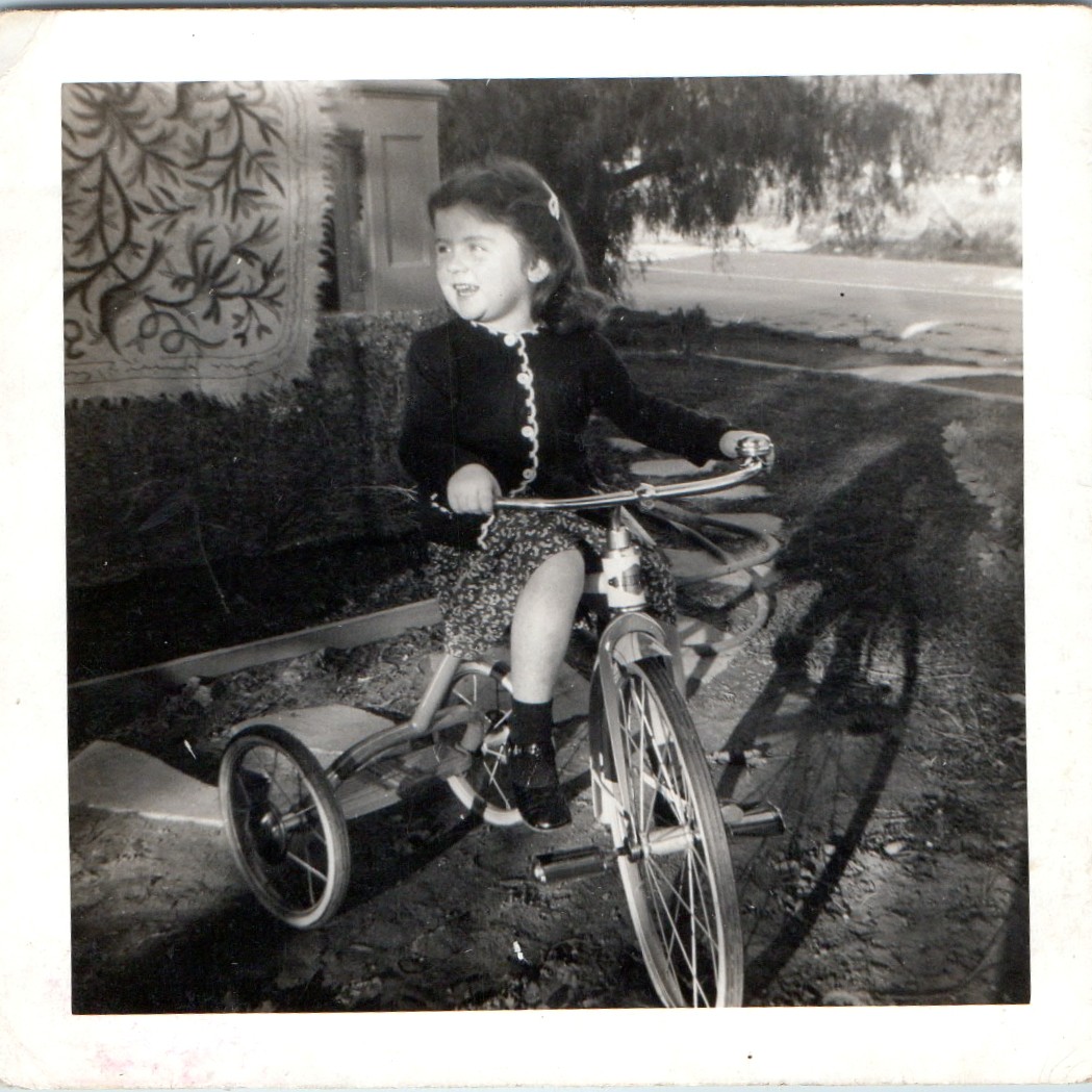 c1940s Cute Girl Tricycle 3.5\