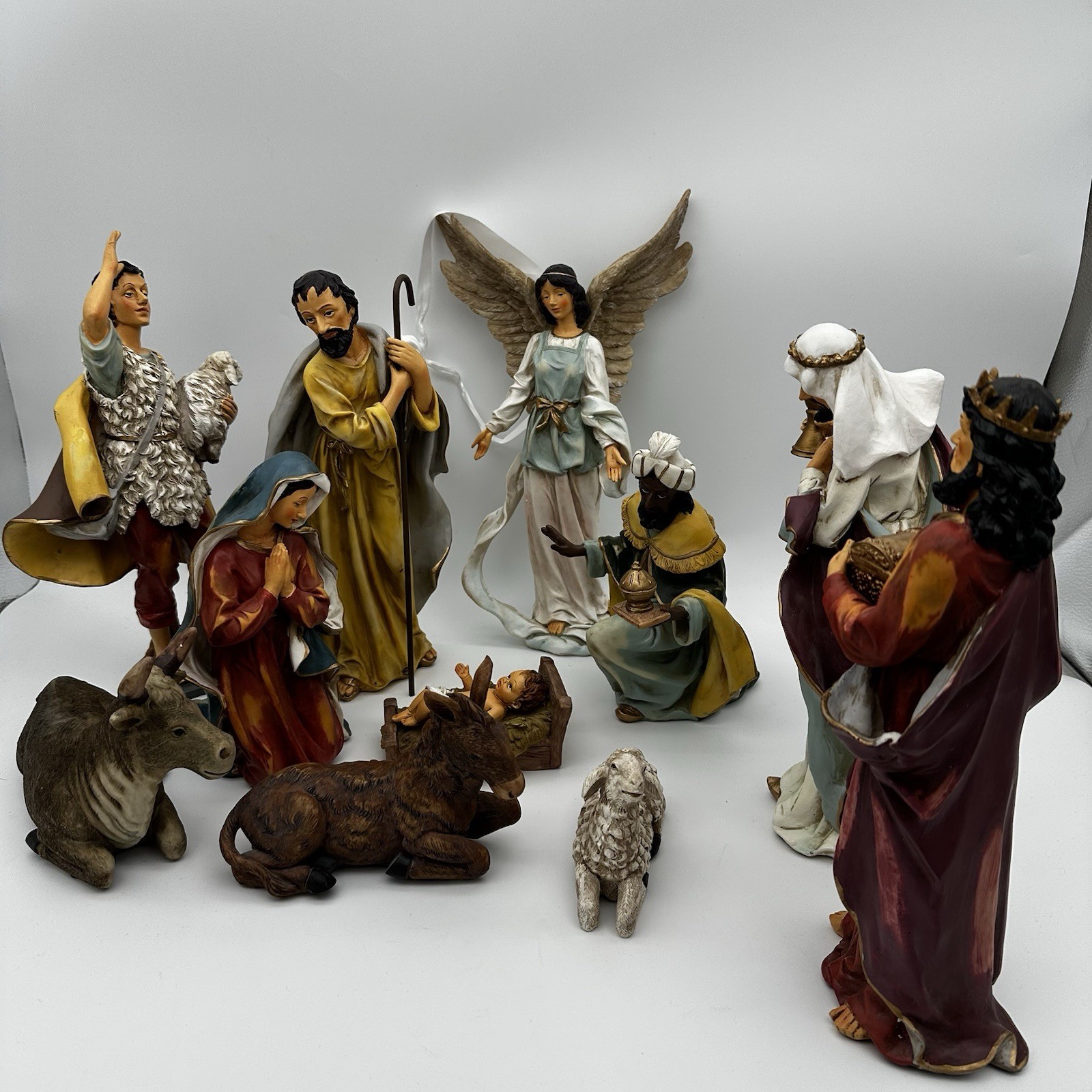 Christmas Nativity Set By Touch Of Class -11 Piece NOS Vintage Jesus Mary Joseph Christmas Nativity Set By Touch Of Class -11 Piece NOS Vintage Jesus Mary Joseph