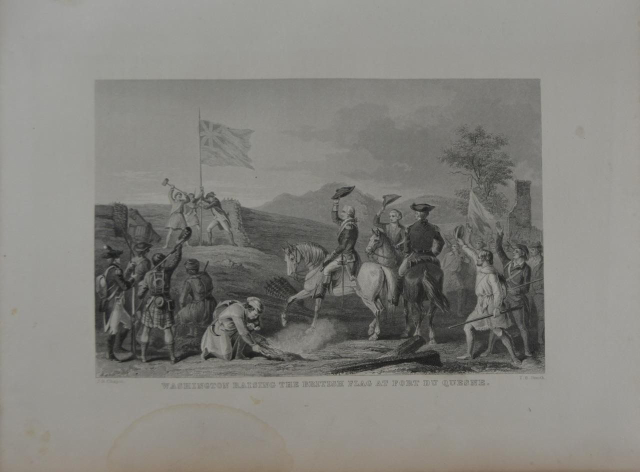 Antique French and Indian War George Washington Original 1878 Engraving Art Antique French and Indian War George Washington Original 1878 Engraving Art