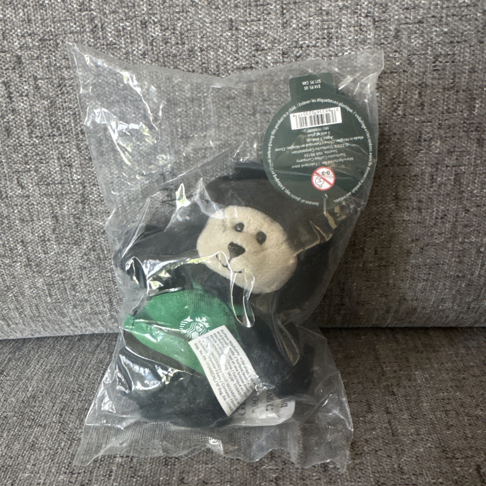 Starbucks 2026 Halloween Bearista Bear Black Cat Keychain Plush - NEW W/ TAGS🔥
