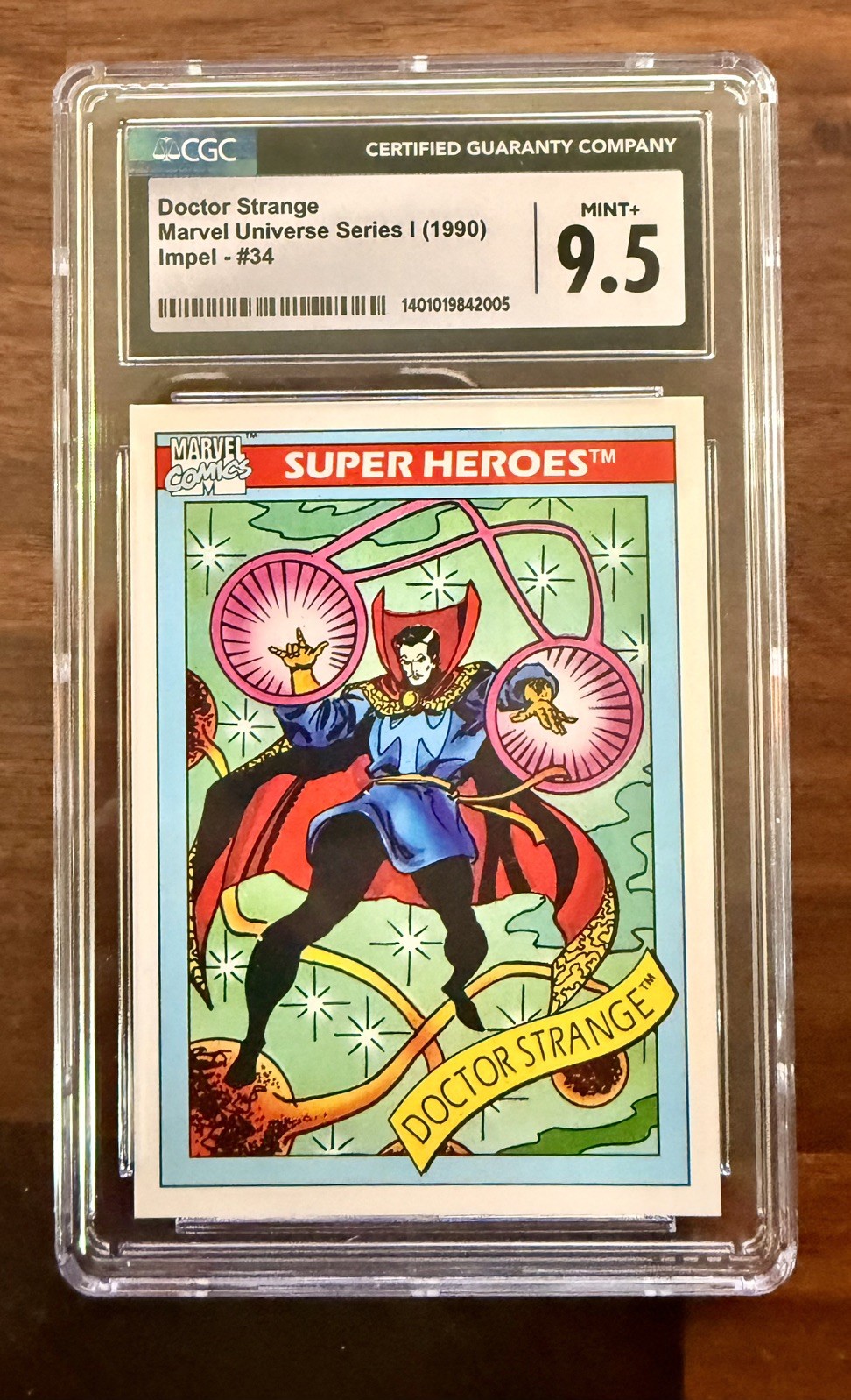 1990 Impel Marvel Universe #34 Doctor Strange Rookie Mint Plus 9.5 CGC 1990 Impel Marvel Universe #34 Doctor Strange Rookie Mint Plus 9.5 CGC
