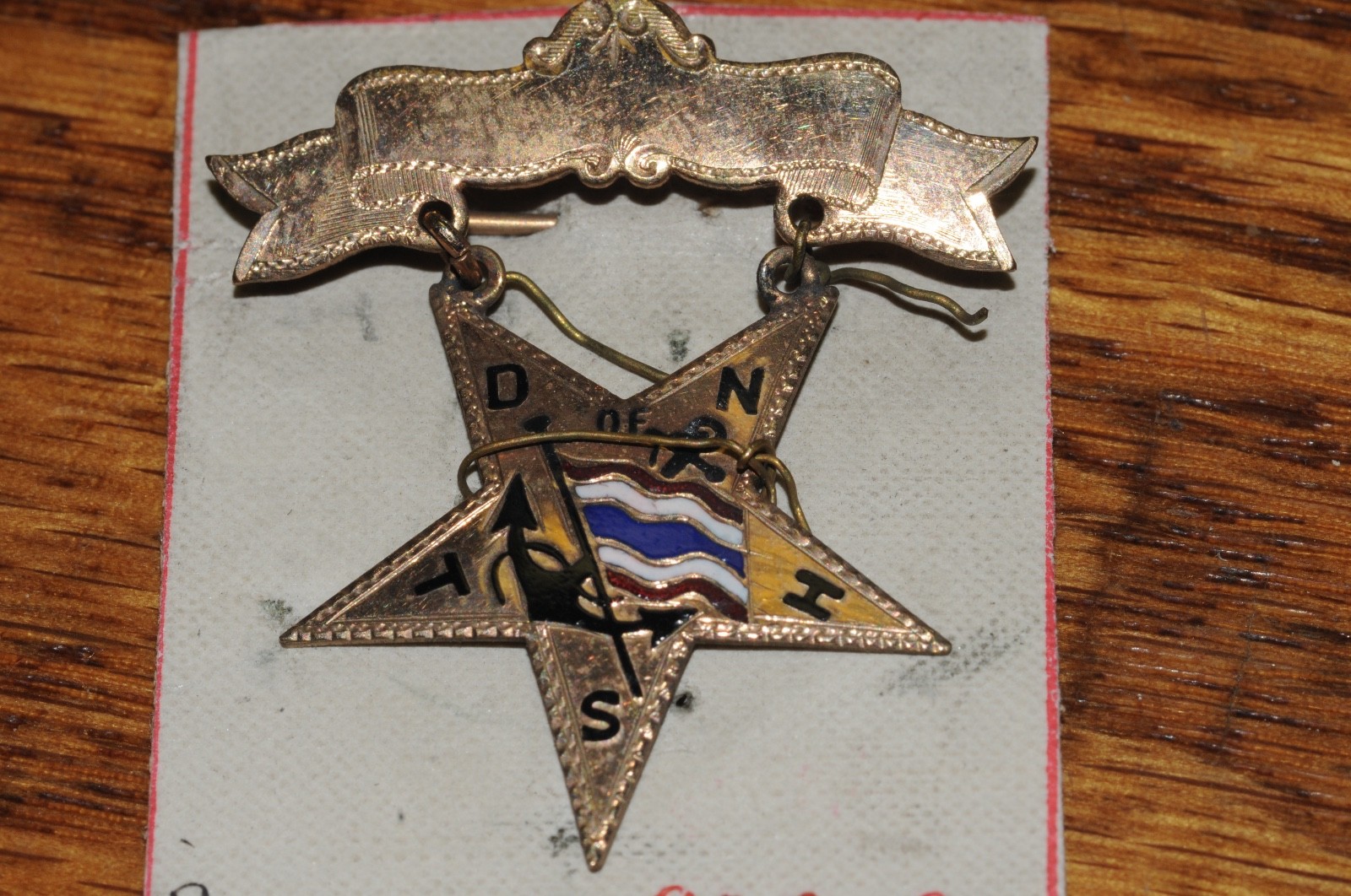 DN of THS  Fraternal Organization Pin Gold Filled 1905 NOS Old*New Old Stock Old
