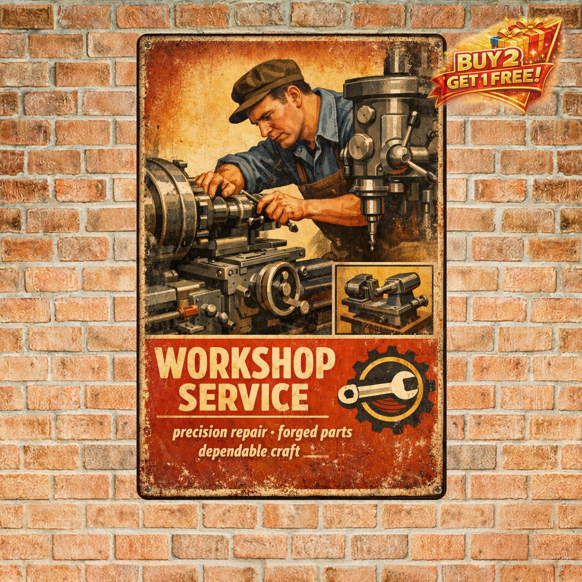 Bonney Tools 1953 Ad Reproduction 8x12 Aluminum Vintage Metal Sign