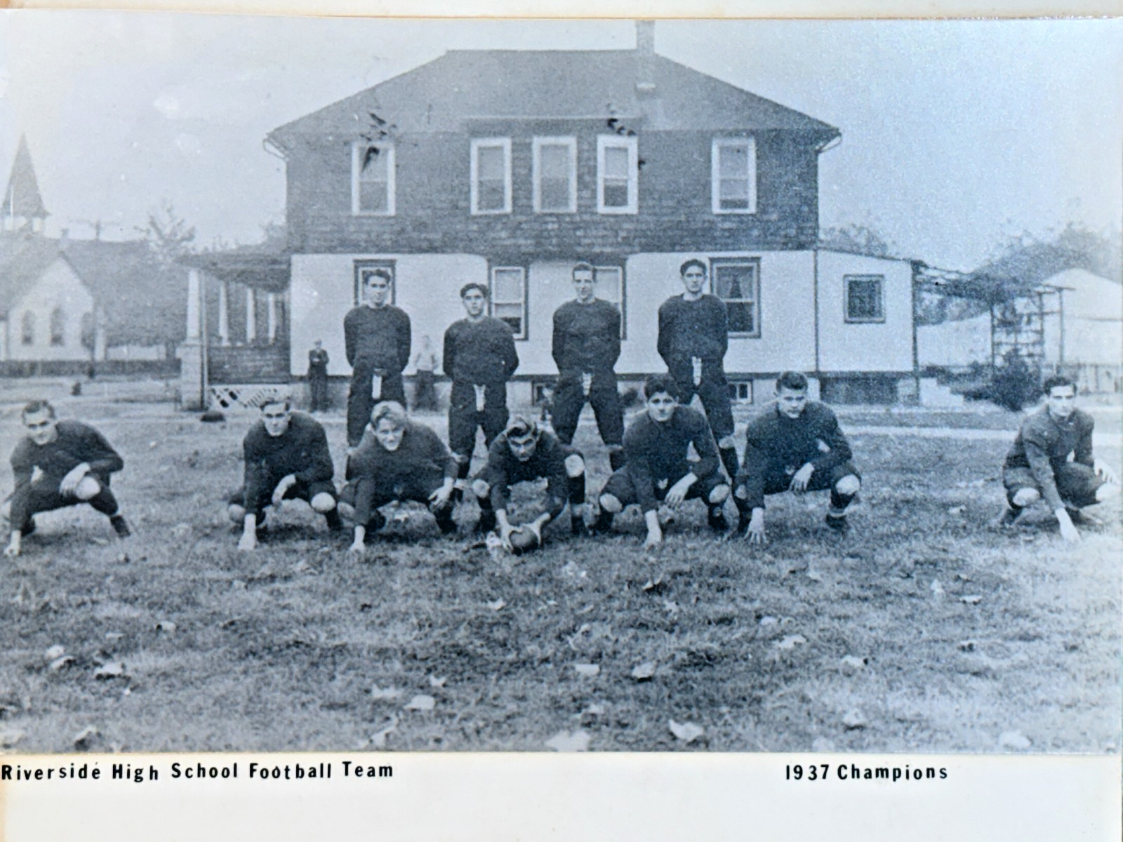 Old Photo 1936/1937 RIVERSIDE HIGH SCHOOL FOOTBALL TEAM Named Players
