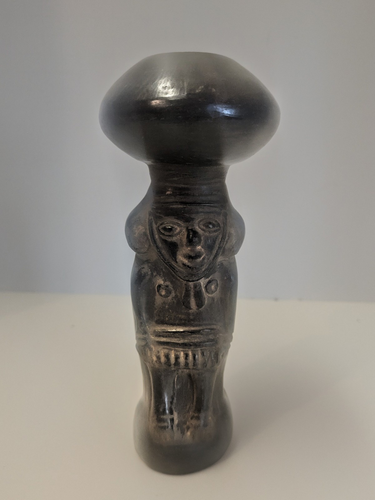 Antique Precolumbian Chimu/Inca Pottery Figural Whistle