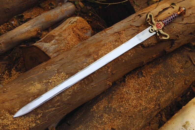 Handmade Statue American Liberty Sword Replica with Leather Sheath , AMERICAN