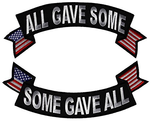 SET OF 2: LARGE ALL GAVE SOME TOP ROCKER & LARGE SOME GAVE ALL BOTTOM ROCKER VET