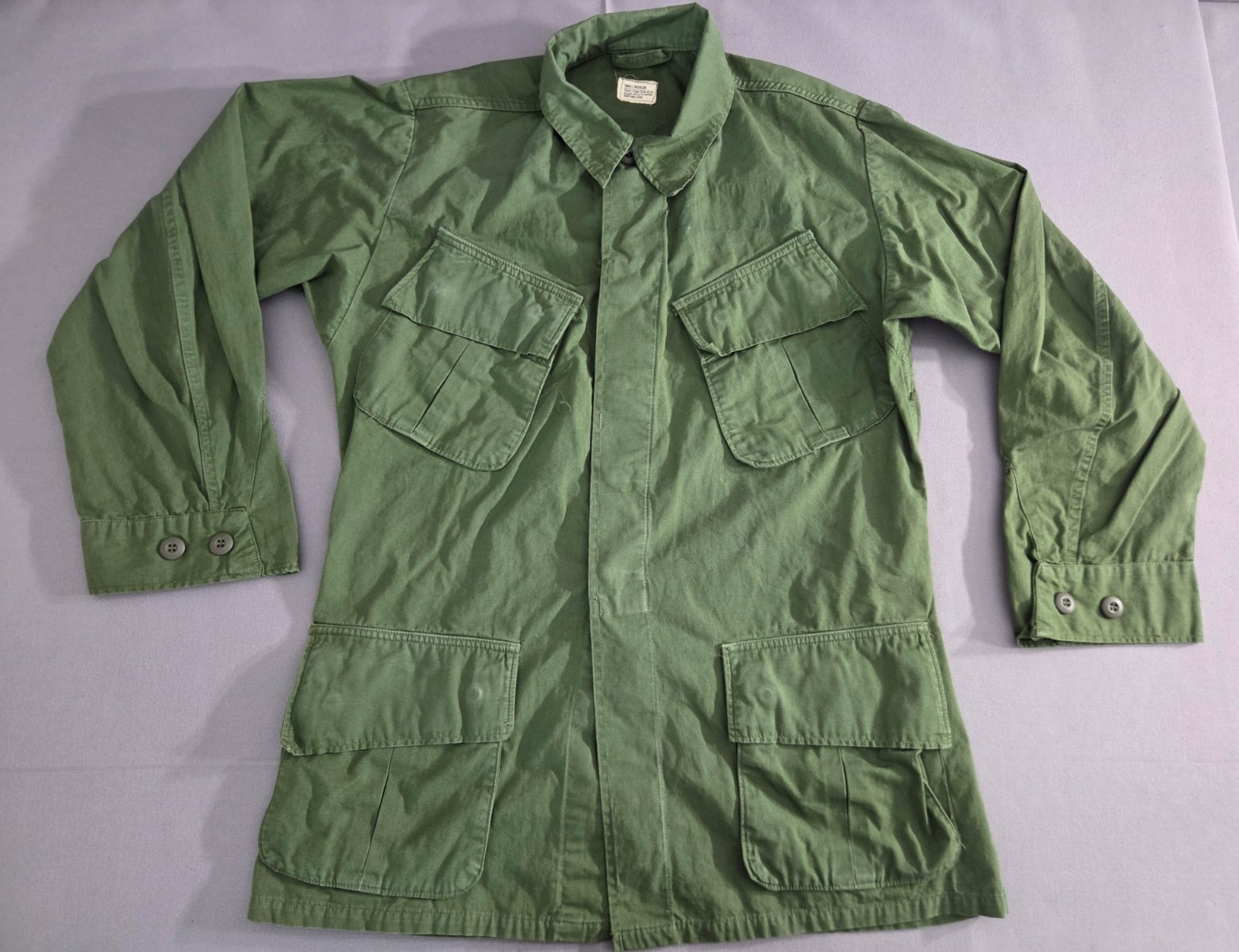 Vintage Army Jacket Mens Small Regular Green 1967 Vietnam Jungle Fatigue Poplin Vintage Army Jacket Mens Small Regular Green 1967 Vietnam Jungle Fatigue Poplin
