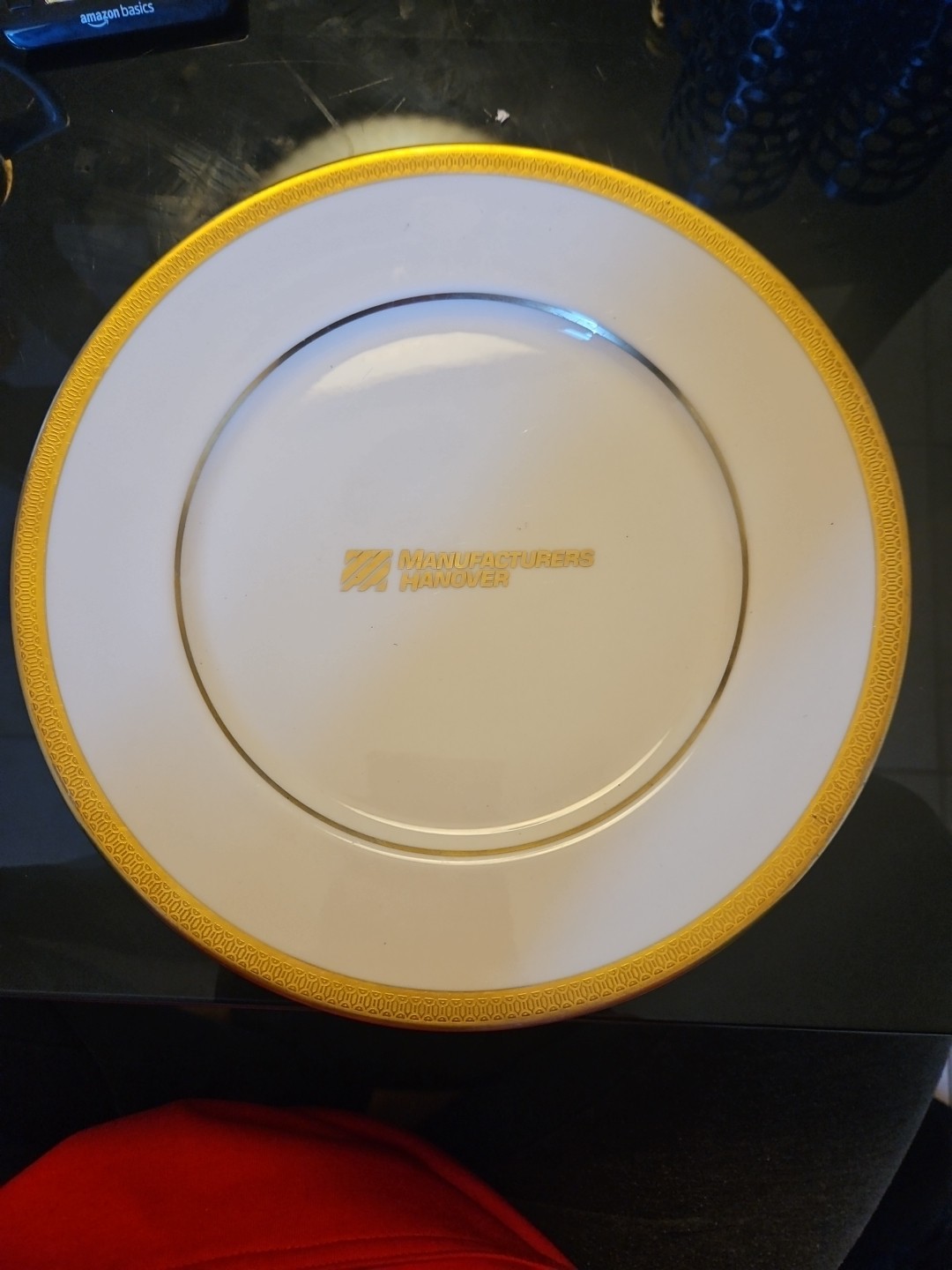 Manufacturers Hanover Trust Gold Trimmed Plates Manufacturers Hanover Trust Gold Trimmed Plates