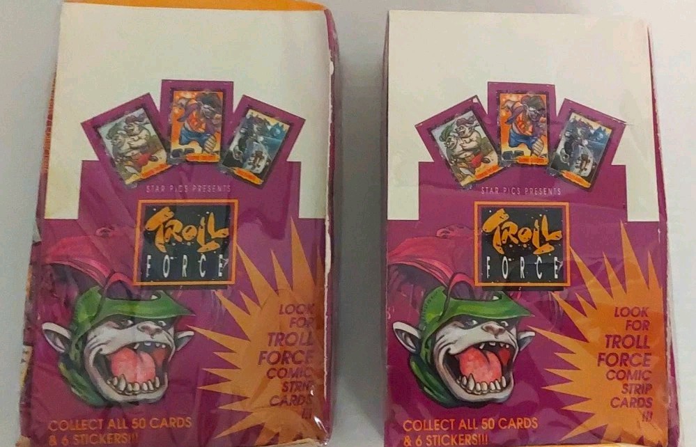 1992 Star Pics Troll Force Trading Card Lot Of (2) Boxes 48 Packs Per Box Sealed