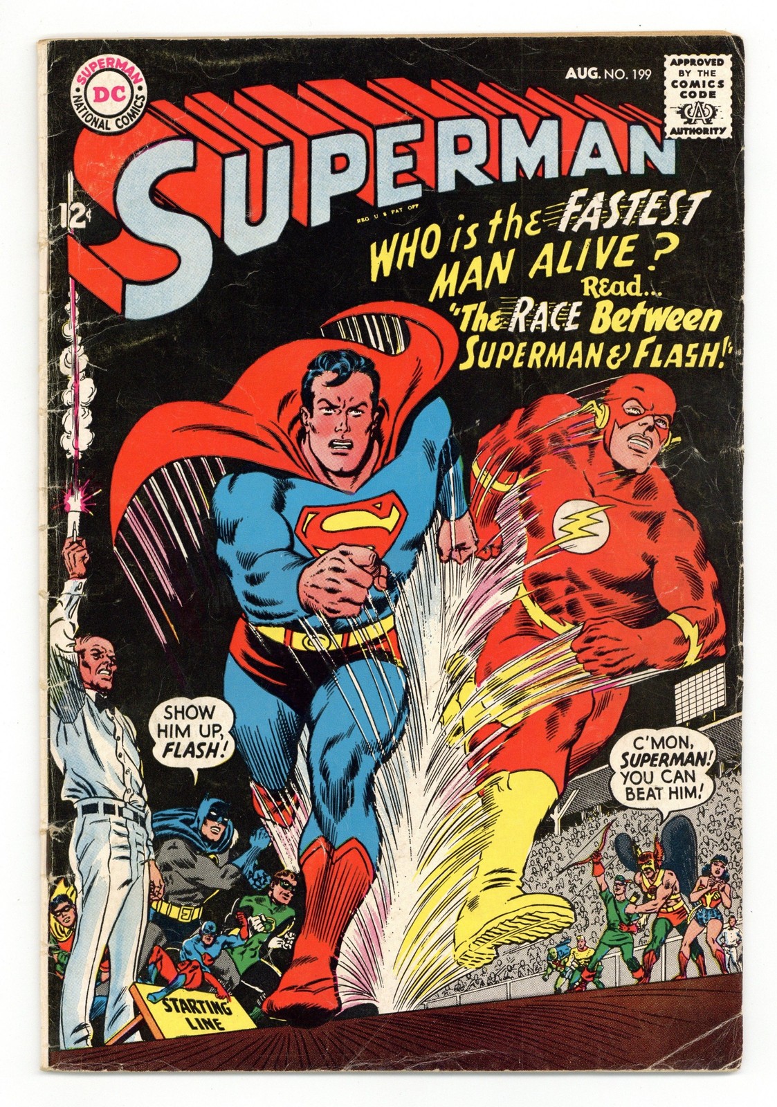 Superman #199 GD/VG 3.0 1967 1st Superman vs Flash race