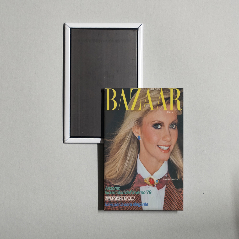Harper's Bazaar Italia Olivia Newton-John Fridge Magnet Harper's Bazaar Italia Olivia Newton-John Fridge Magnet