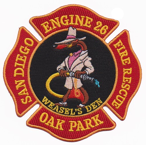 San Diego Engine 26 Oak Park Fire Patch . San Diego Engine 26 Oak Park Fire Patch .